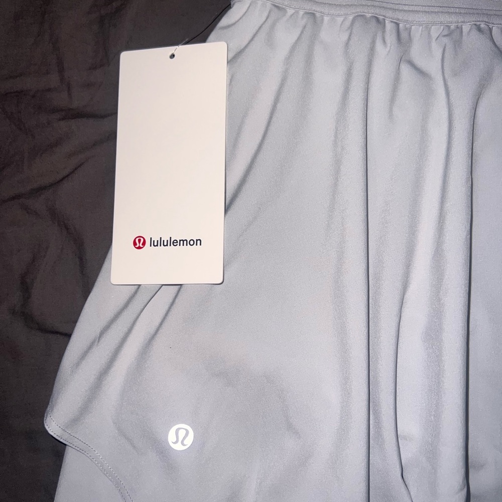 White/grey lululemon shirt